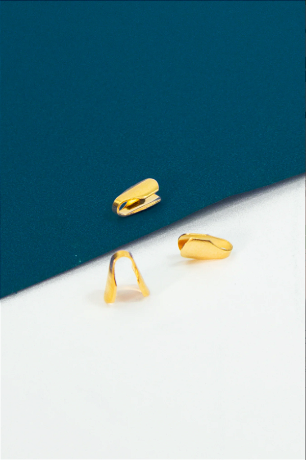 Terminal Acabamento Presilha 5mm Ouro - 01 Unid