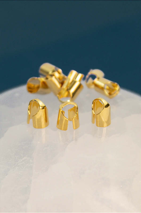 Terminal Acabamento Presilha Ajustavel 5mm Ouro - 01 Unid.