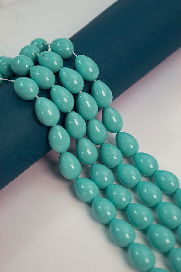 Fio Gota Vidro Azul 10x15Mm - O Fio