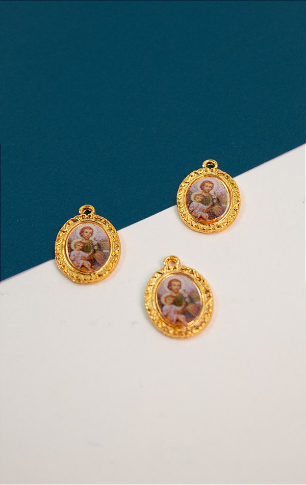 Pingente Religioso Sao Jose Ouro - 01 und