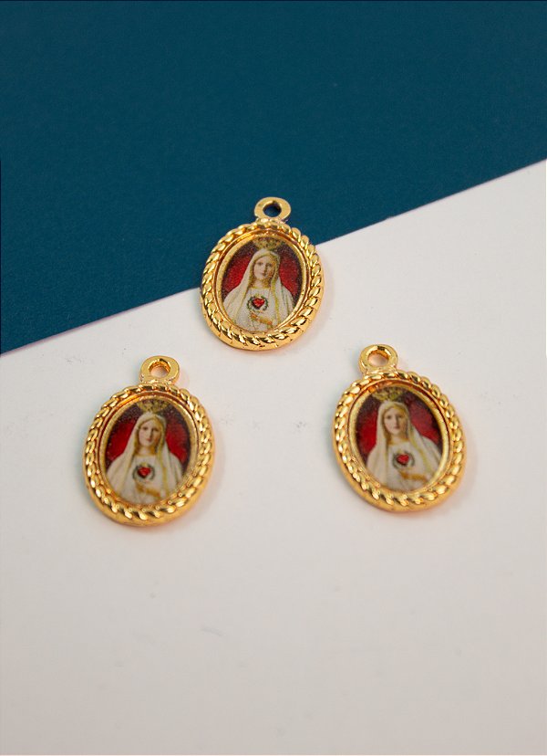 Pingente Religioso Sagrado Coracao De Maria Ouro - 01 und