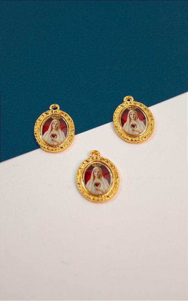 Pingente Religioso Sagrado Coracao De Maria Ouro - 01 und