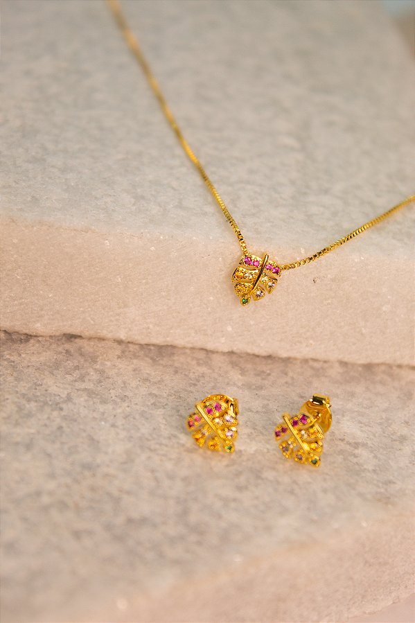 Conjunto Costela de Adao Ouro - 01 unid