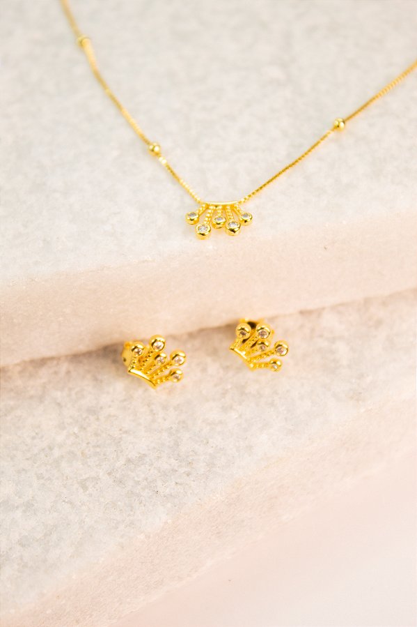 Conjunto de Coroa Ouro - 01 unid