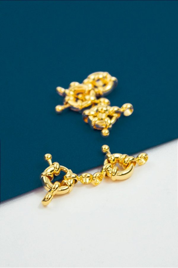 Fecho Boia 9mm Ouro 5 Milesimos Semijoia - 01 Unid