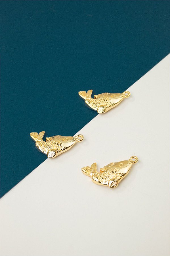 Pingente Peixe Ouro - 01 Unid
