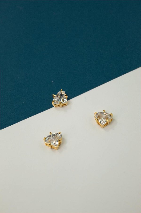 Pingente Diamante Zirconia Ouro - 01 unid