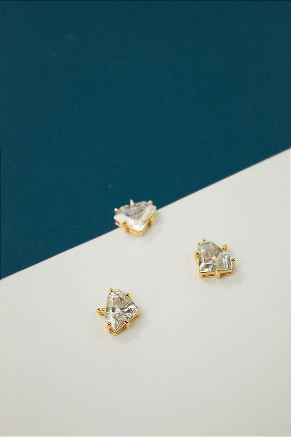 Pingente Diamante Zirconia Ouro - 01 unid