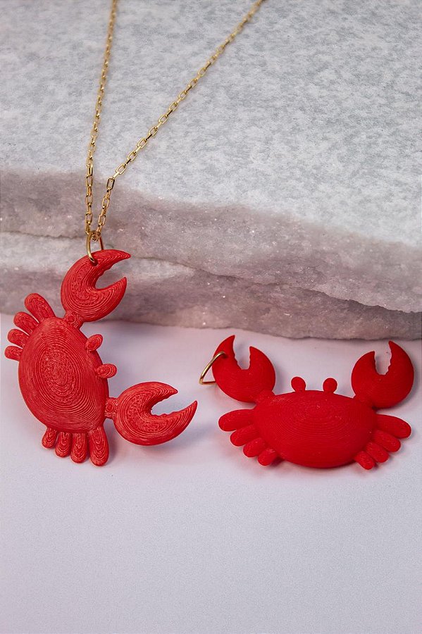 Pingente Caranguejo De Resina - 01 Unid