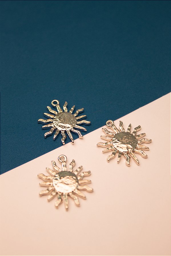 Pingente Sol Niquel - 01 Unid