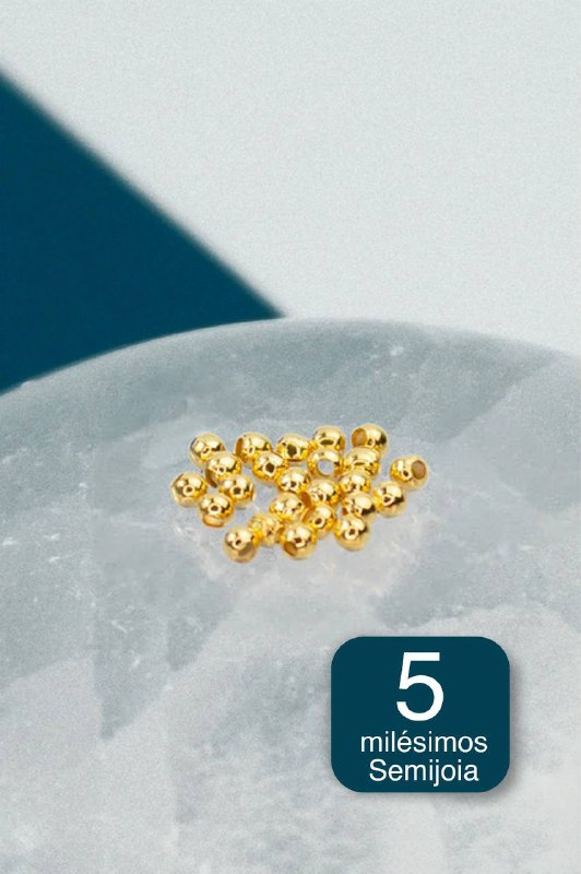 Entremeio Bolinha Metal 2,5mm Ouro 5 Milesimos - 50pcs