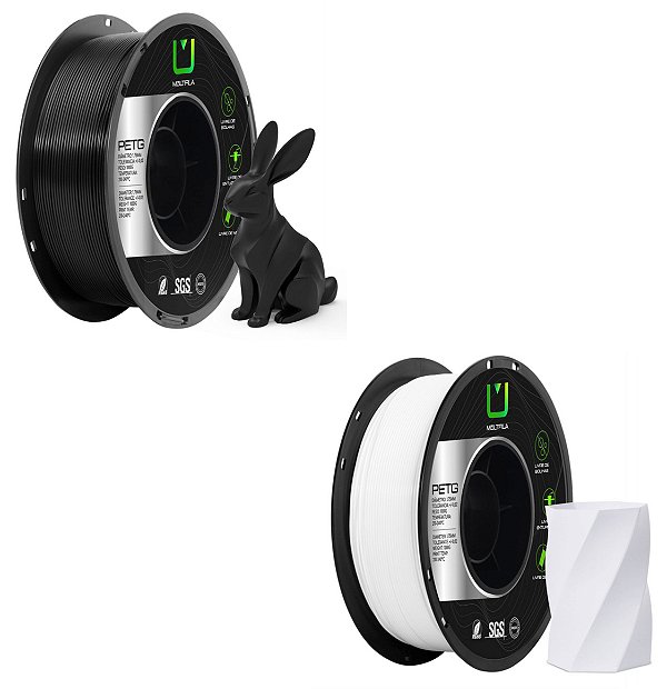 Filamento Petg 2 Cores 2kg Para Impressora 3d 1.75mm