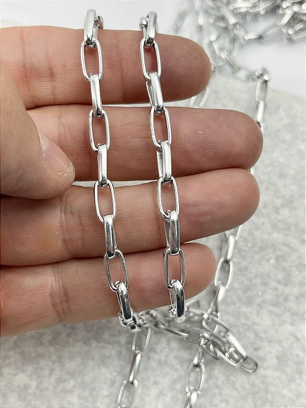 Corrente Cartier arame 1,50mm - Alumínio Anodizado Niquel - 1 metro