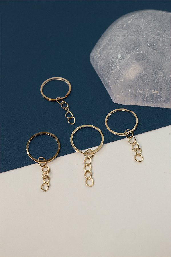 Argola De Chaveiro Modelo Italiano Com 25Mm E Corrente - 500pcs