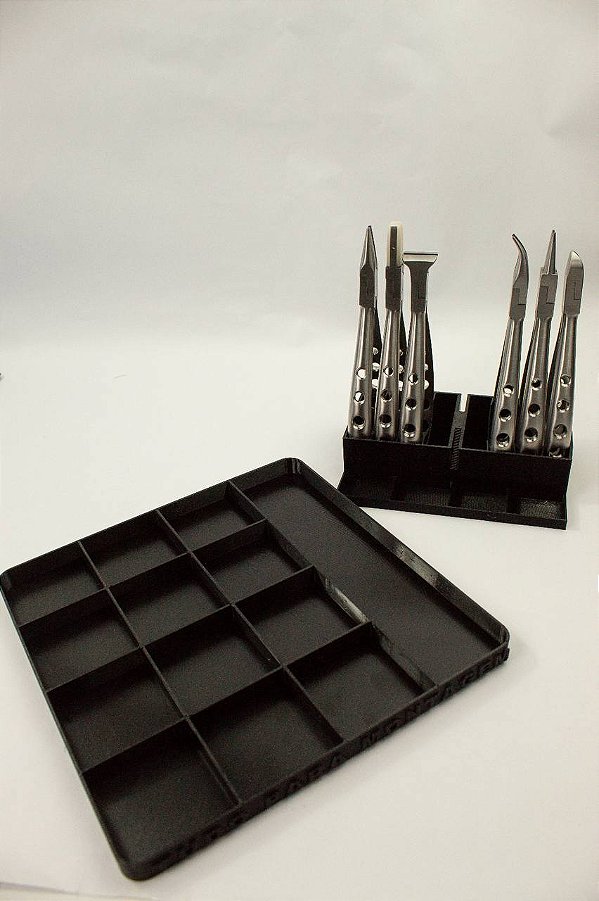 Bandeja Com 13 Divisórias + Suporte Alicate - O kit