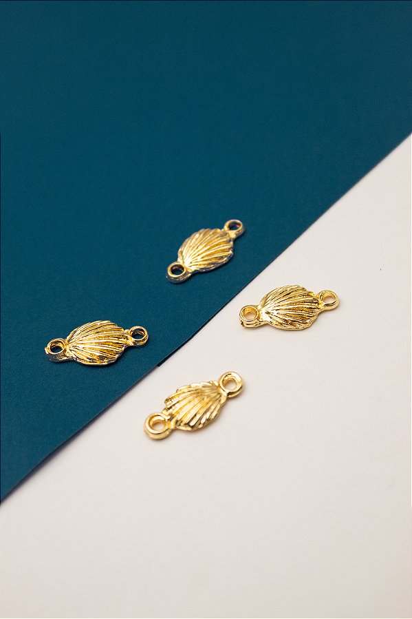 Pingente Concha 2 Saidas Ouro - 01 und