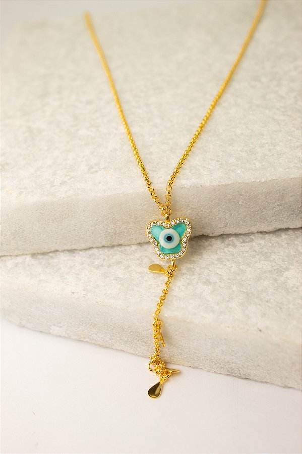 Colar Borboleta Ouro - 01 Unid