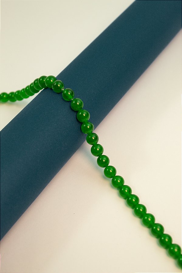 Fio Pedra 8mm Jade Verde - 01 fio