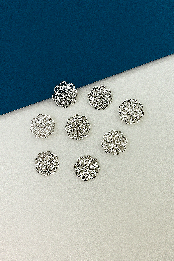 Tulipa Margarida 12Mm Prata - 10Pçs