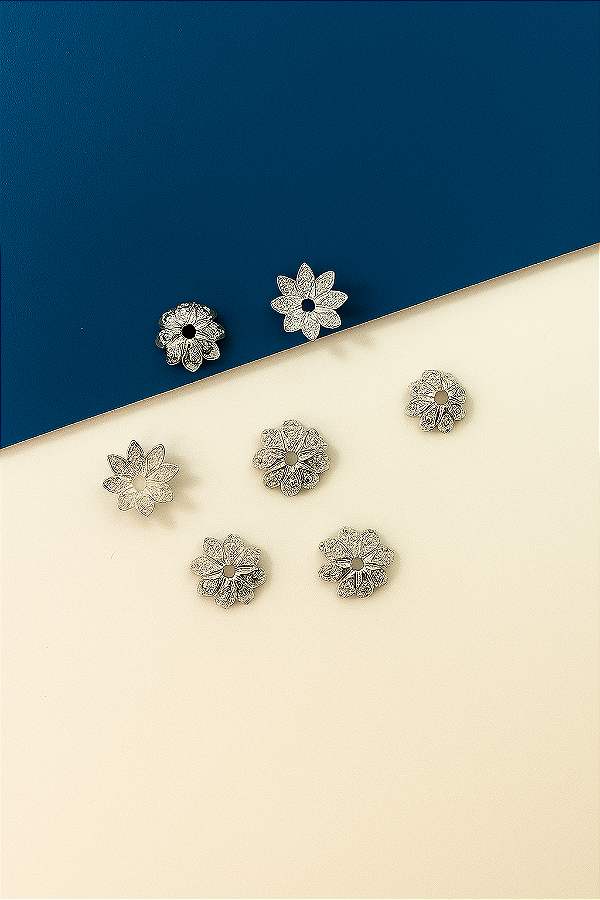 Tulipa Margarida 10Mm Prata - 10Pçs