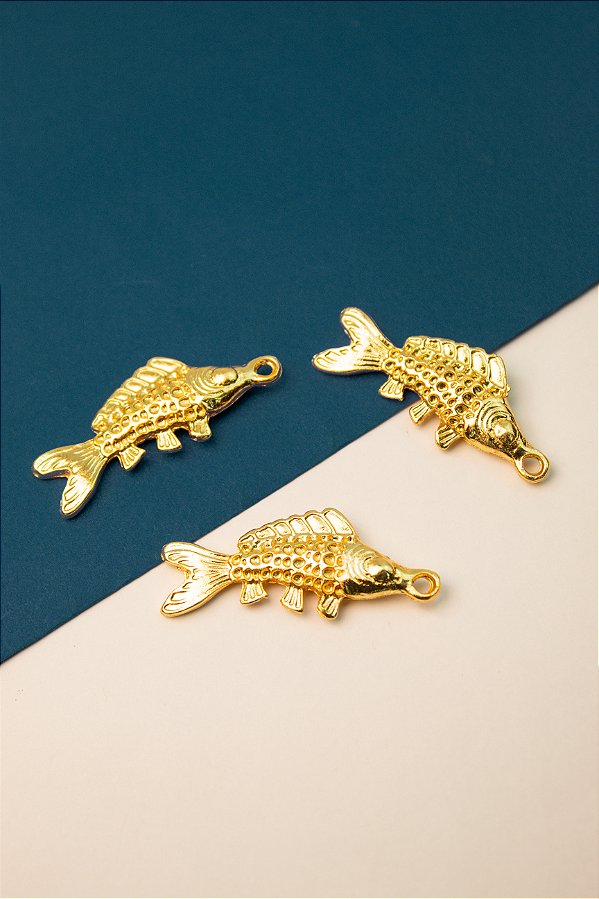 Pingente Peixe Ouro - 01 Unid