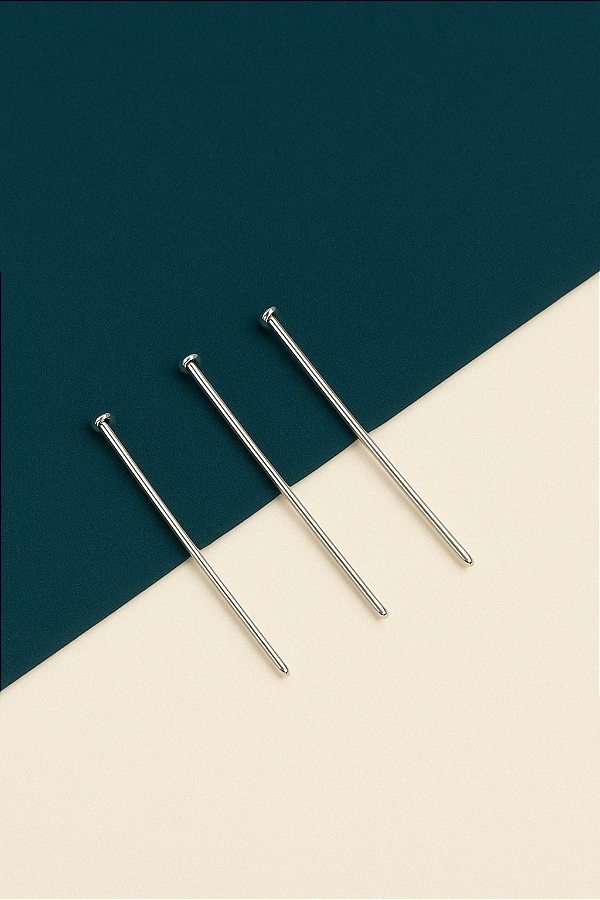 Alfinete Prego 2Cm Aço Inox - 100Pçs