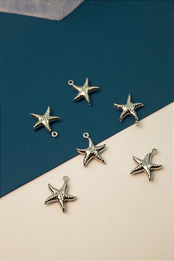 Pingente Estrela Aço Inox - 01 unid