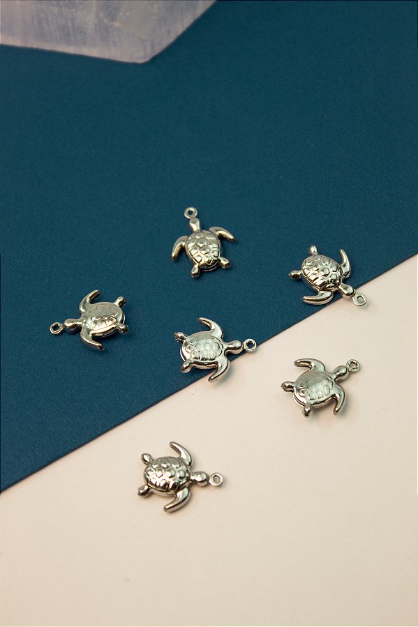 Pingente Tartaruga Aço Inox - 01 unid