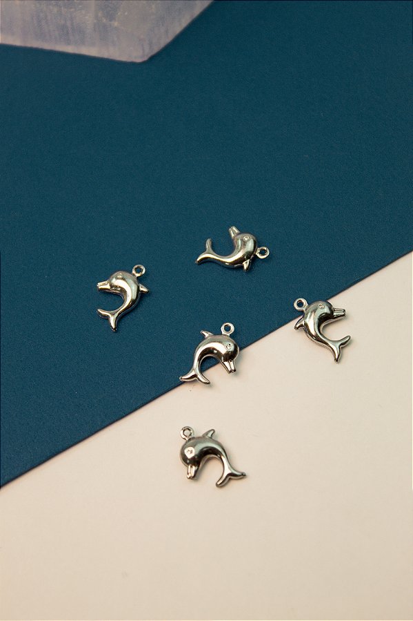 Pingente Golfinho Aço Inox - 01 unid