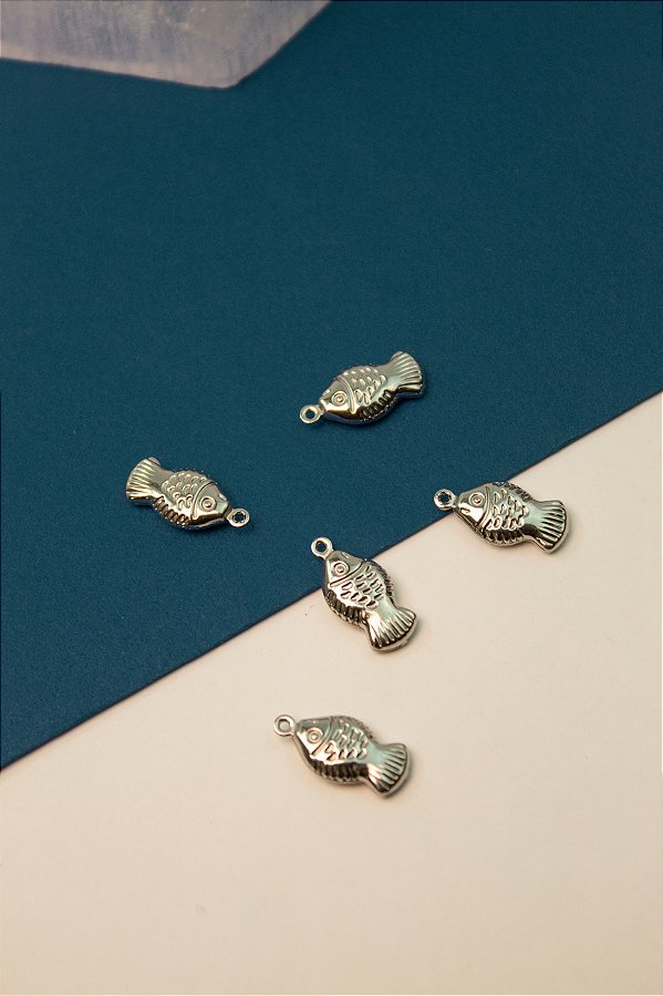 Pingente Peixe Aço Inox - 01 unid