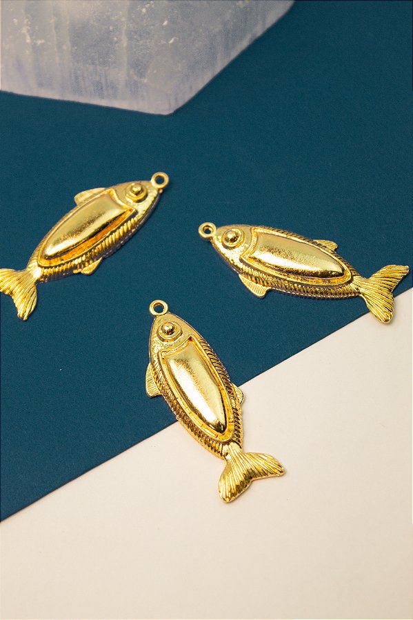 Pingente Peixe Ouro - 01 Unid