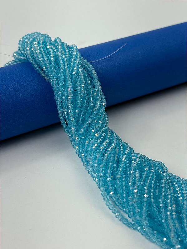 Fio Cristal 2Mm Vidro Facetado - O Fio