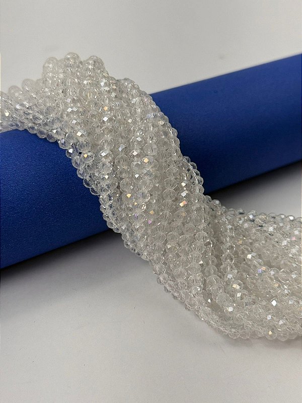 Fio Cristal 4Mm Vidro Facetado - O Fio