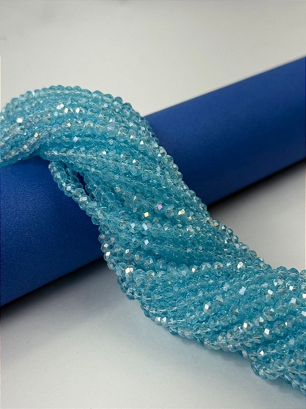 Fio Cristal 4Mm Vidro Facetado - O Fio