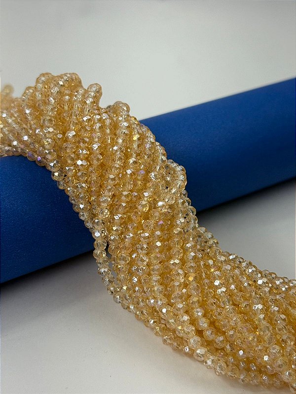 Fio Cristal 4Mm Vidro Facetado - O Fio