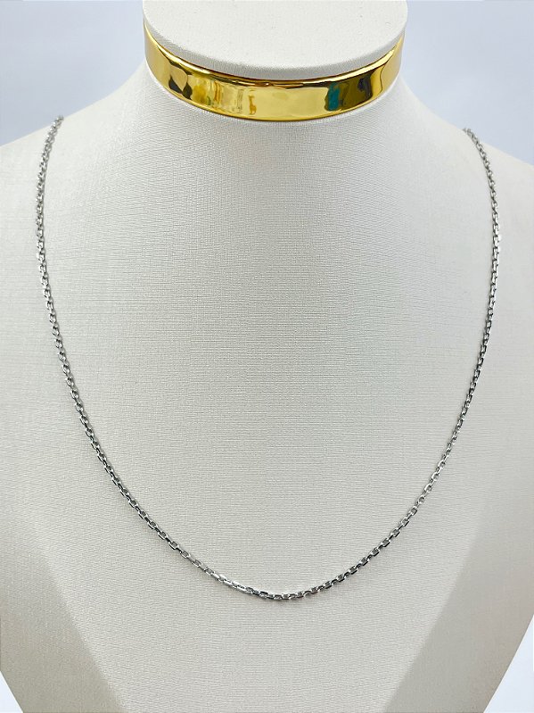 Colar cartier aço inox medida 60cm - 1 unidade