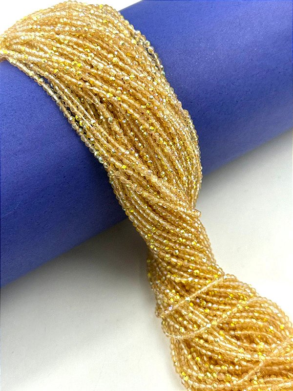 Fio Cristal 1mm Vidro Facetado - O Fio