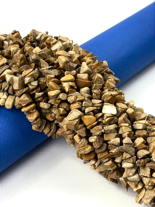 Fio Cascalho Jaspe Madeira - O Fio