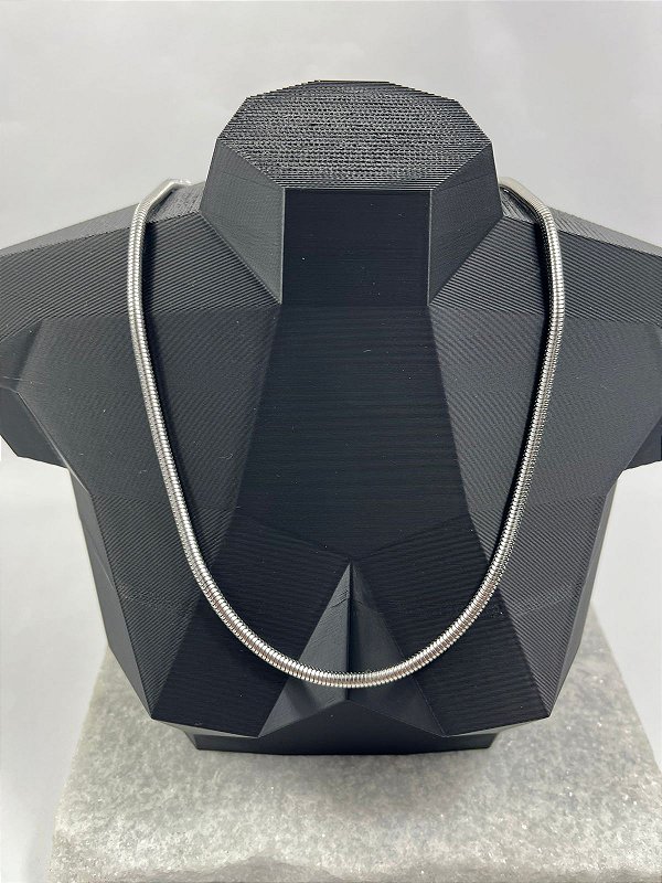 Colar Aço Inox Rabo de rato 2,0mm - antialergico - medida 60cm - 1 Unidade