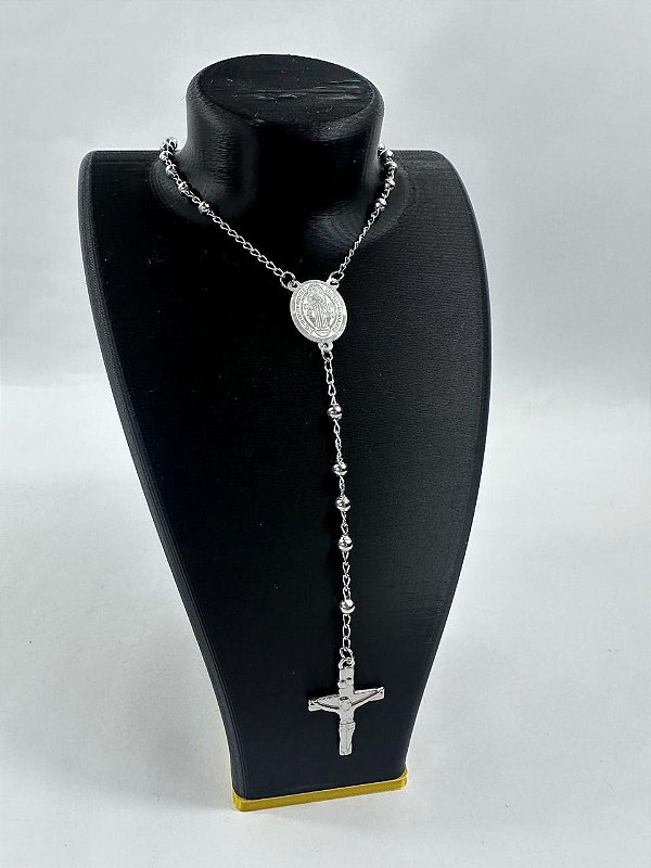 Terço aço inox - 01 unid