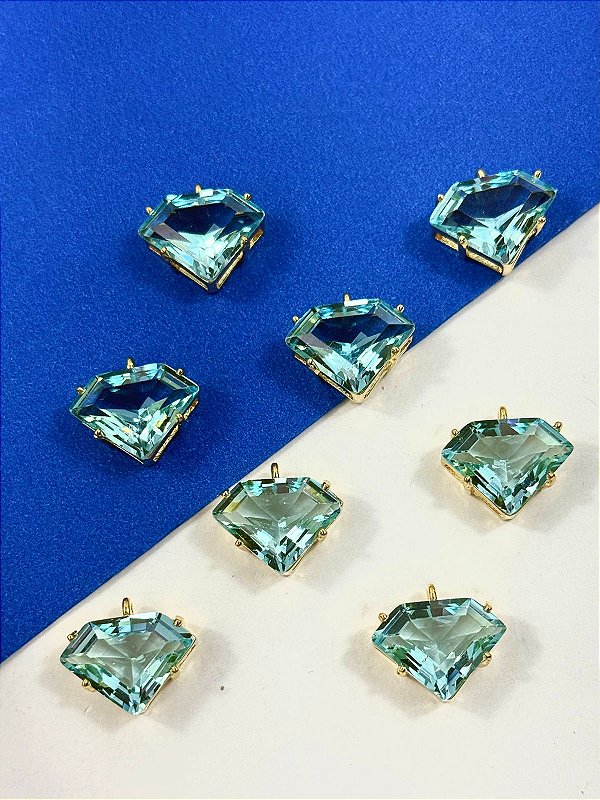 Pingente Diamante Zirconia Ouro - 01 unid