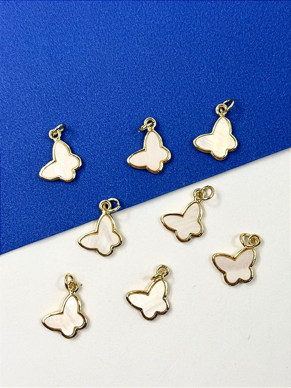 Pingente Borboleta Madreperola - 01 unid - semijoia