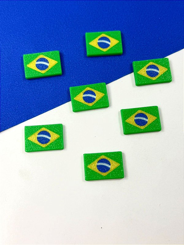 Pingente Passante Bandeira do Brasil - 01 unid