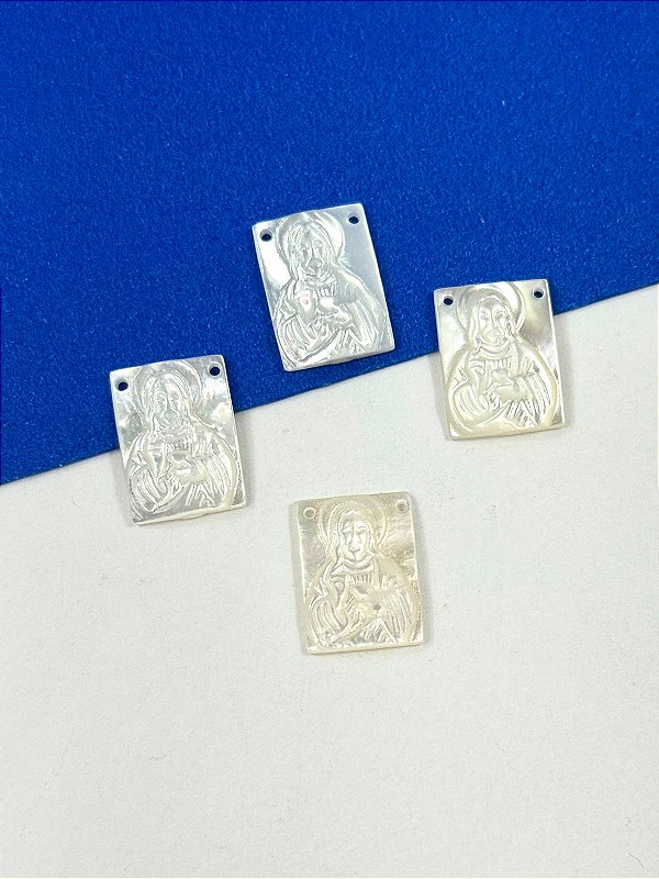 Escapulario Madreperola Sagrado Coracao de Jesus - 01 unid