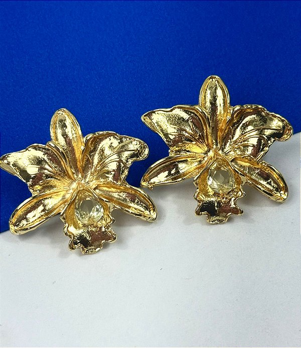 Brinco Flor com Zirconia - o par