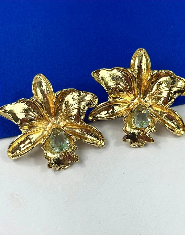 Brinco Flor com Zirconia - o par