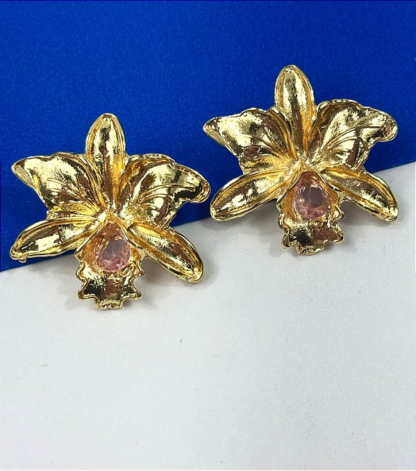Brinco Flor com Zirconia - o par