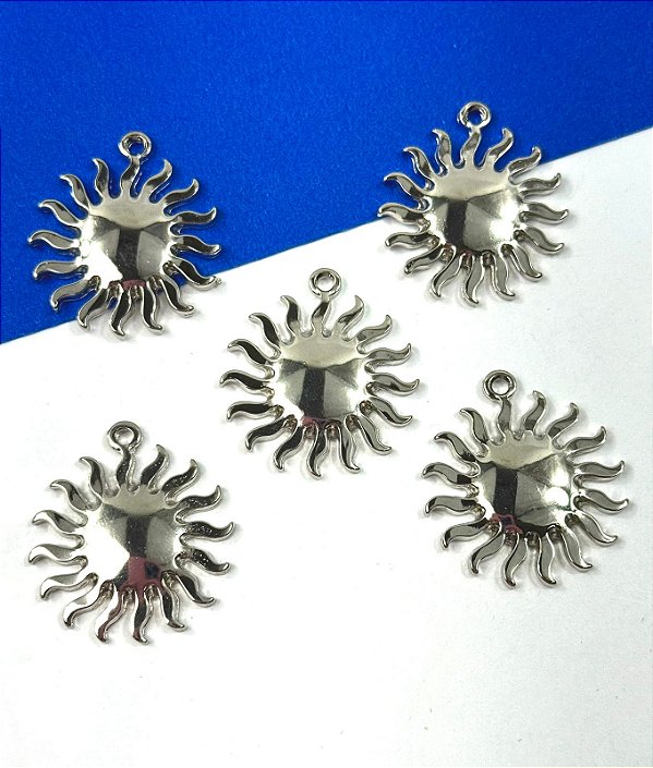 Pingente Sol Niquel - 01 Unid