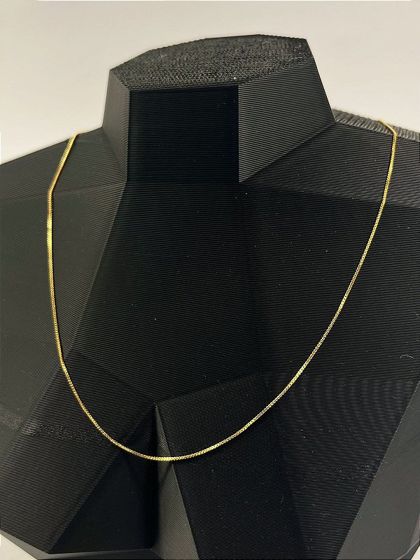 Colar Veneziana Semijoia Banho ouro 5 milésimos - medida 45cm mais 5cm extensora - tipo joia bitola 0,60mm