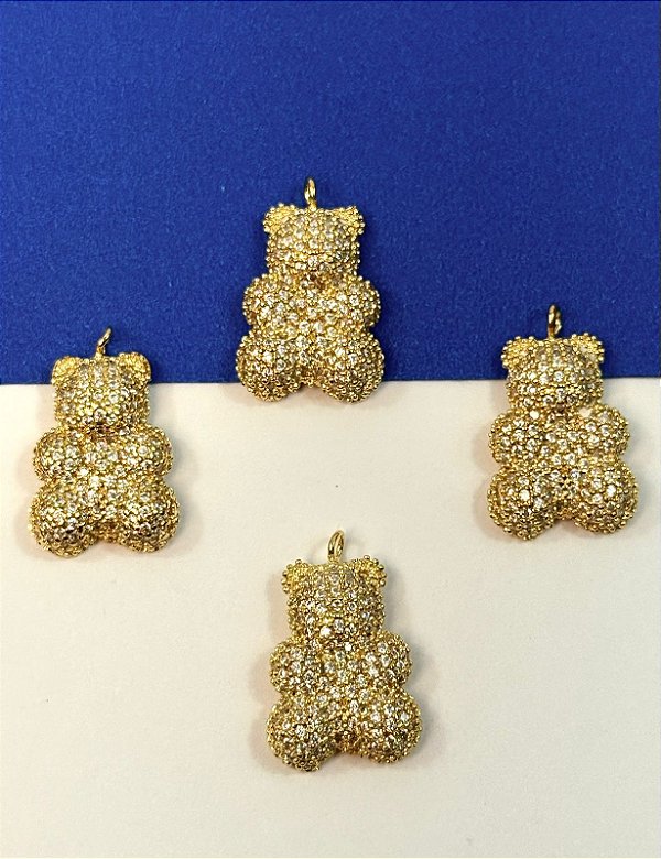 Pingente Urso Cravejado - 01 unid